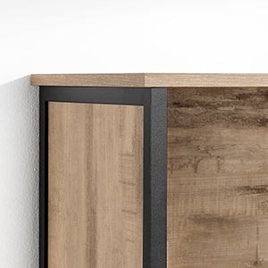 l'armoire en bois moderne avec quincaillerie en métal