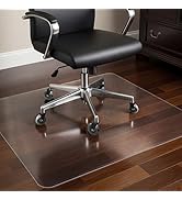 COSYLAND Protection de sol pour chaise à roulettes, tapis transparent avec texture anti-rayures