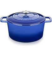 Velaze Marmite en fonte 25 cm Casserole hollandaise émaillée antiadhésive anticorrosion