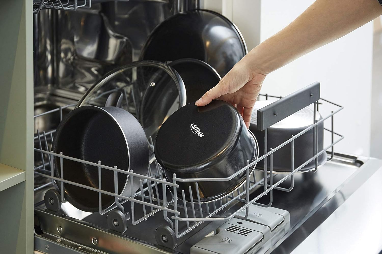 Sitram - Batterie de cuisine alu pressé 10 pièces induction poignée amovible - 713497