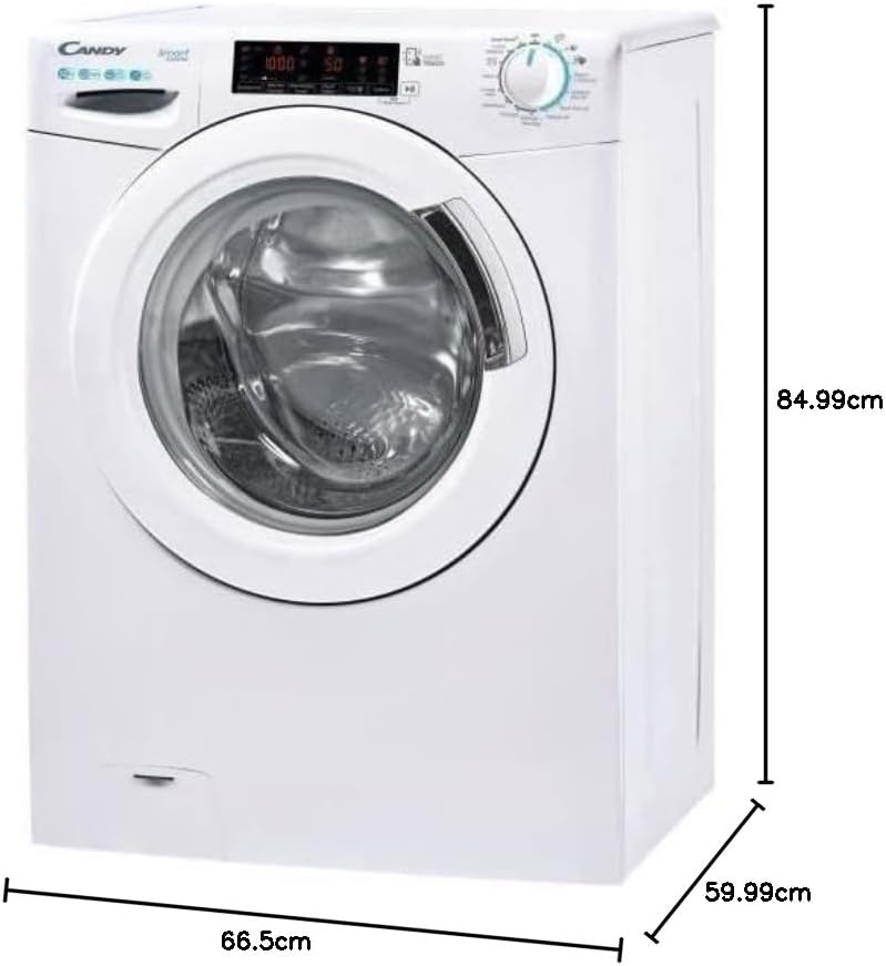 Candy – Lave-linge série CS – 12kg, 1400trs, écran digital, 67x60x87cm – CS1412TME/FR