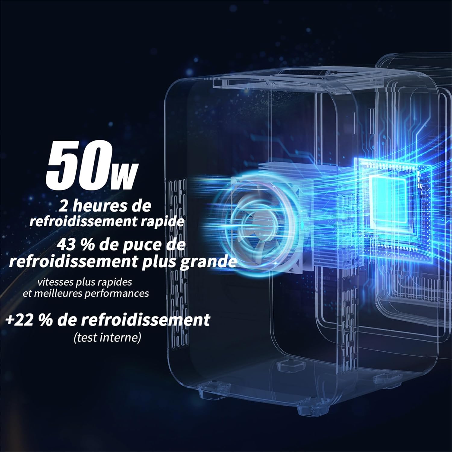 YASHE - Mini Frigo 4L - compact, thermoélectrique, bureau/voiture