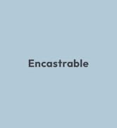 Le texte indique « Encastrable » sur fond bleu clair.