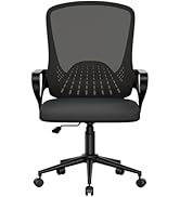 naspaluro Chaise de Bureau Ergonomique Accoudoirs Fixes,Soutien Lombaire Unique, Coussin D'assise...