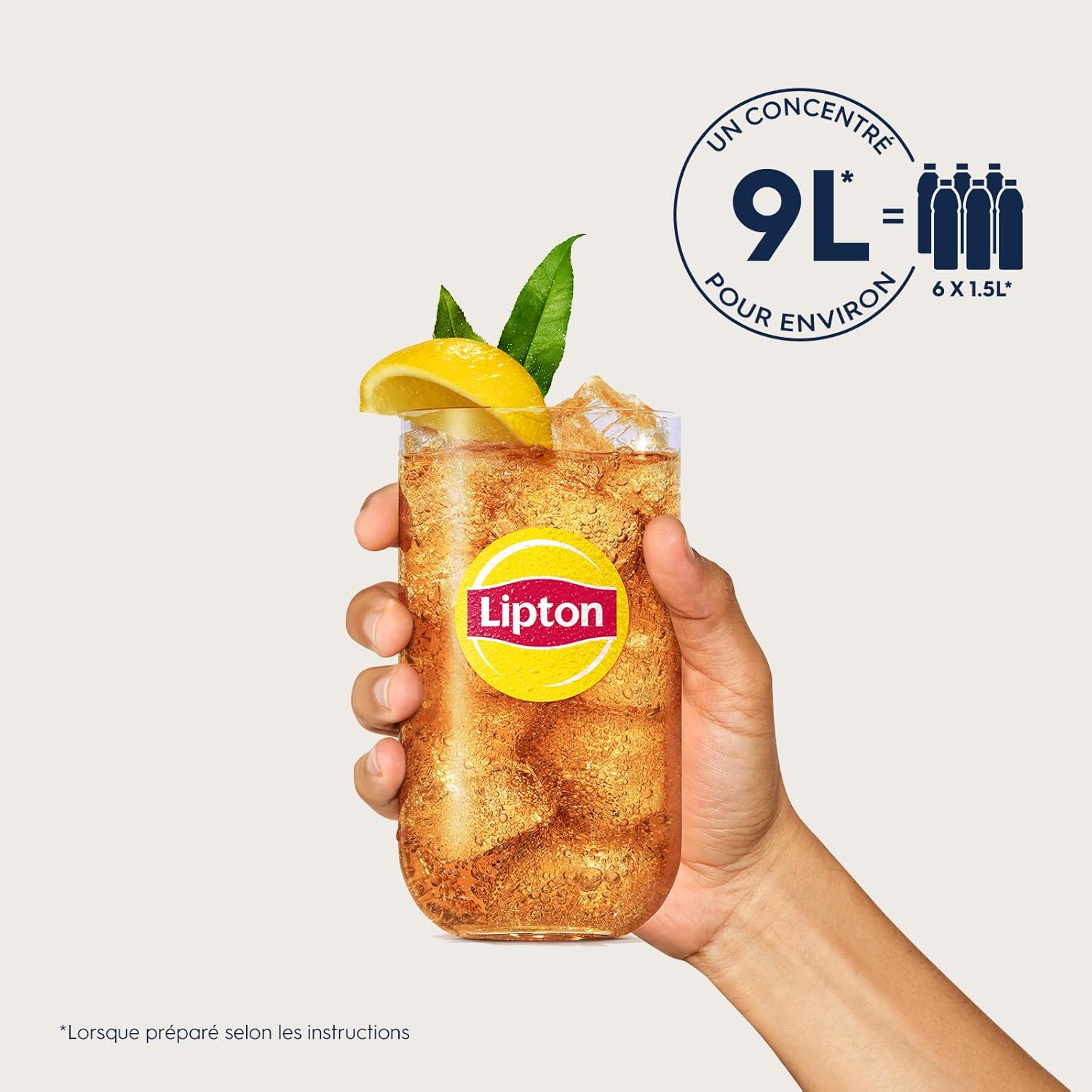 SodaStream - concentré Lipton Ice Tea Pêche Zéro - 440ml - prépare jusqu'à 9L, goût original