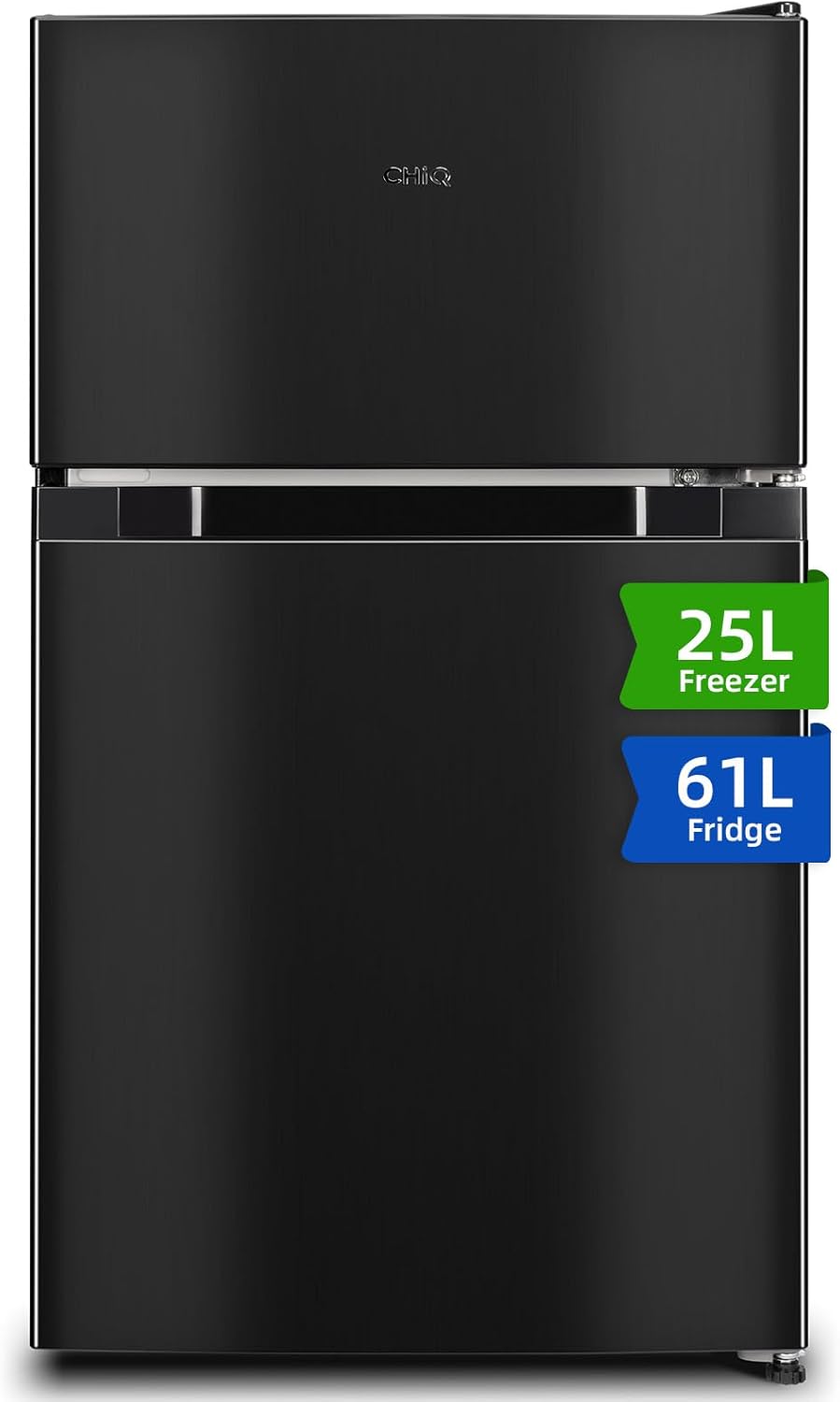 CHIQ - réfrigérateur congélateur haut, 86L, portes réversibles, congélateur 4*, machine à glaçons, classe E