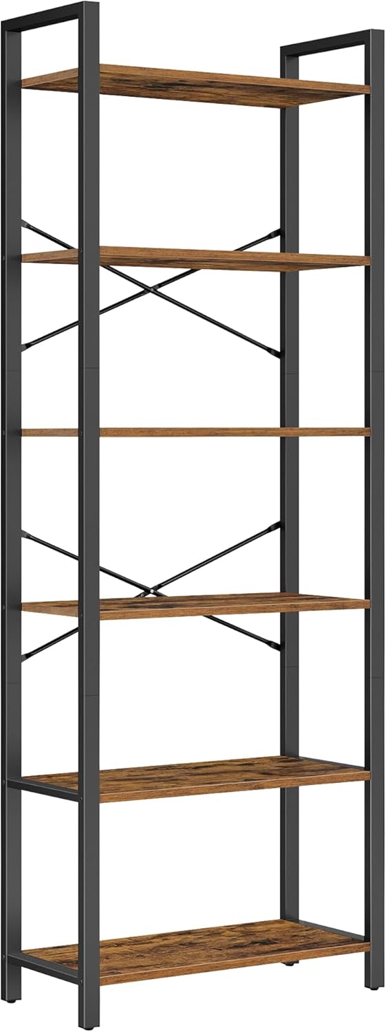 VASAGLE - étagère 6 niveaux - 30x66x186 cm - style industriel, LLS062B01