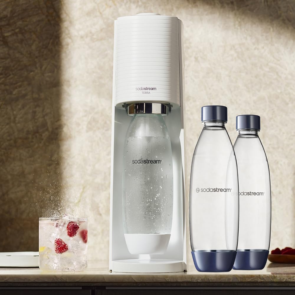 Sodastream - Bouteilles fusionnées - 2 x 1L - lavables lave-vaisselle, compatibles DUO/TERRA/ART/GAIA