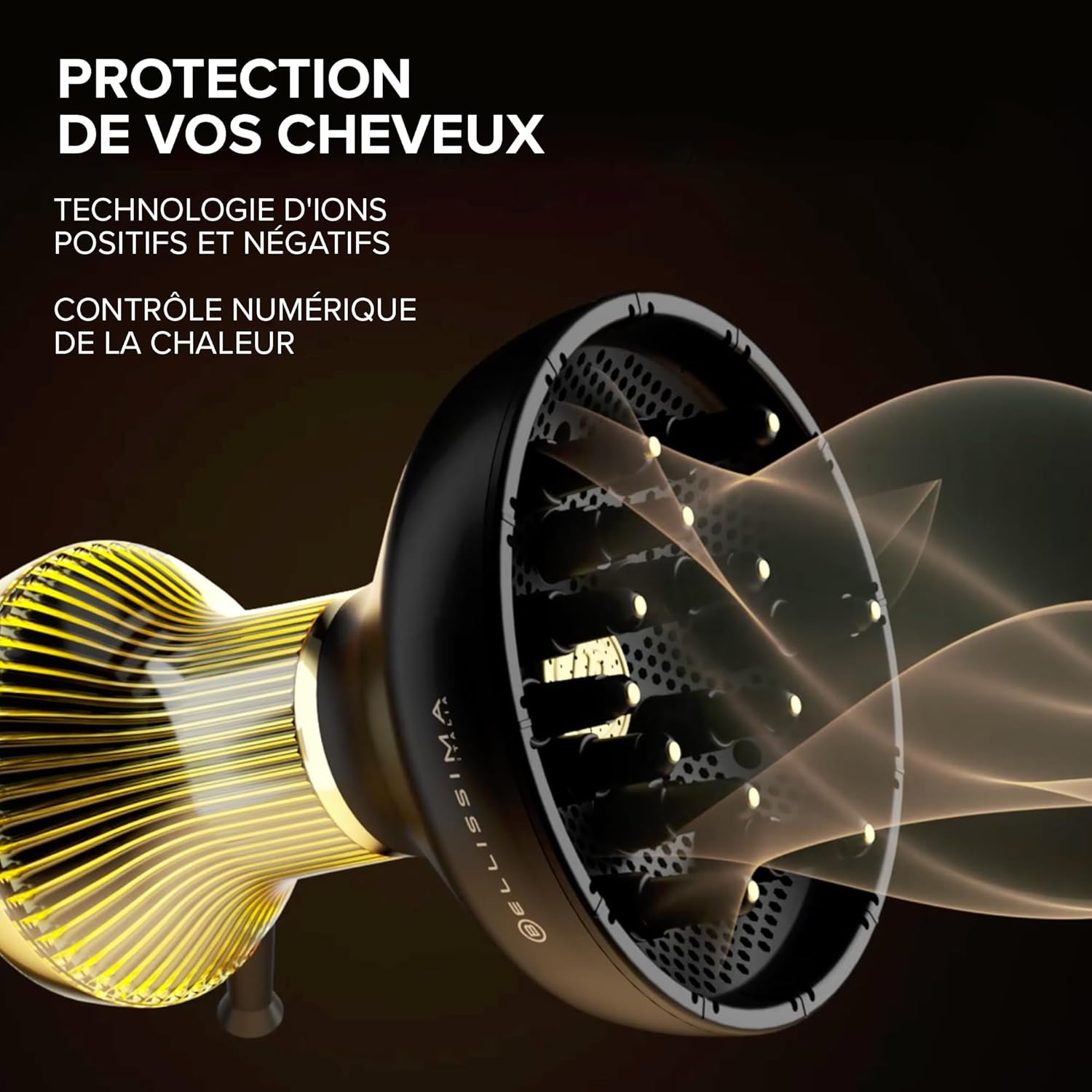 Bellissima - Diffon Supreme XL - diffuseur céramique - 2 vitesses, 3 températures, séchage ionique doux