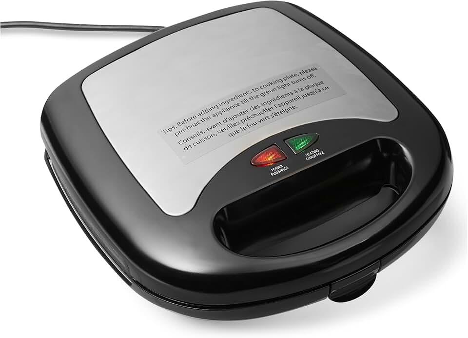 m-dealz Basics - Appareil 3 en 1 - plaques amovibles - 700W, noir