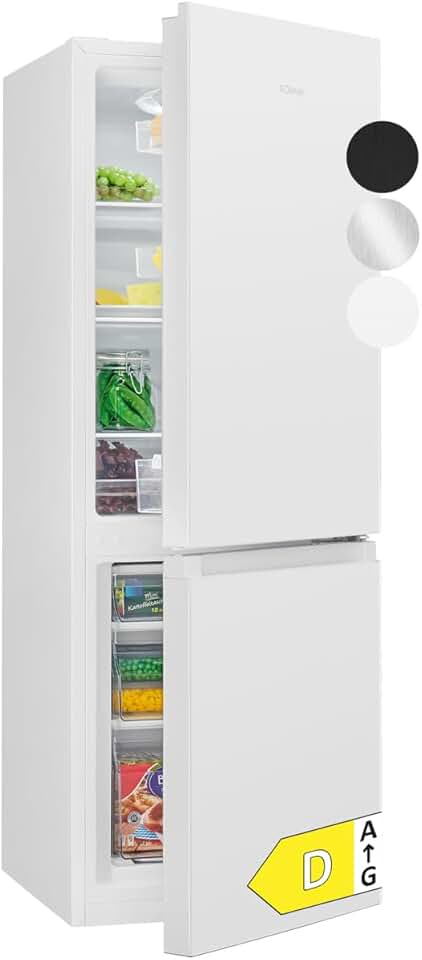 Bomann - KG322-1-blanc - réfrigérateur congélateur blanc 175L, contrôle température, pieds réglables