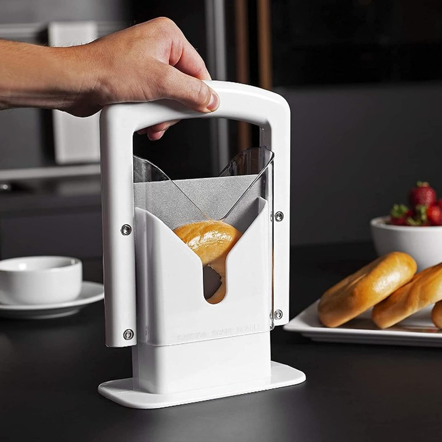 Focket - trancheur de bagel avec bouclier, lave-vaisselle, sécurité