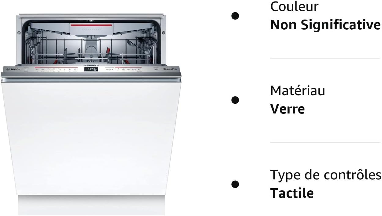 Bosch - lave-vaisselle Série 6 - 13 couverts, Silence Plus, Home Connect - SMV6ECX93E