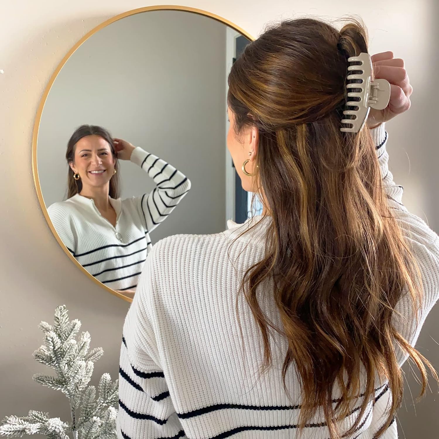 Lolalet - lot de 8 pinces double dents - 8 cm - couleurs variées, cheveux épais et fins