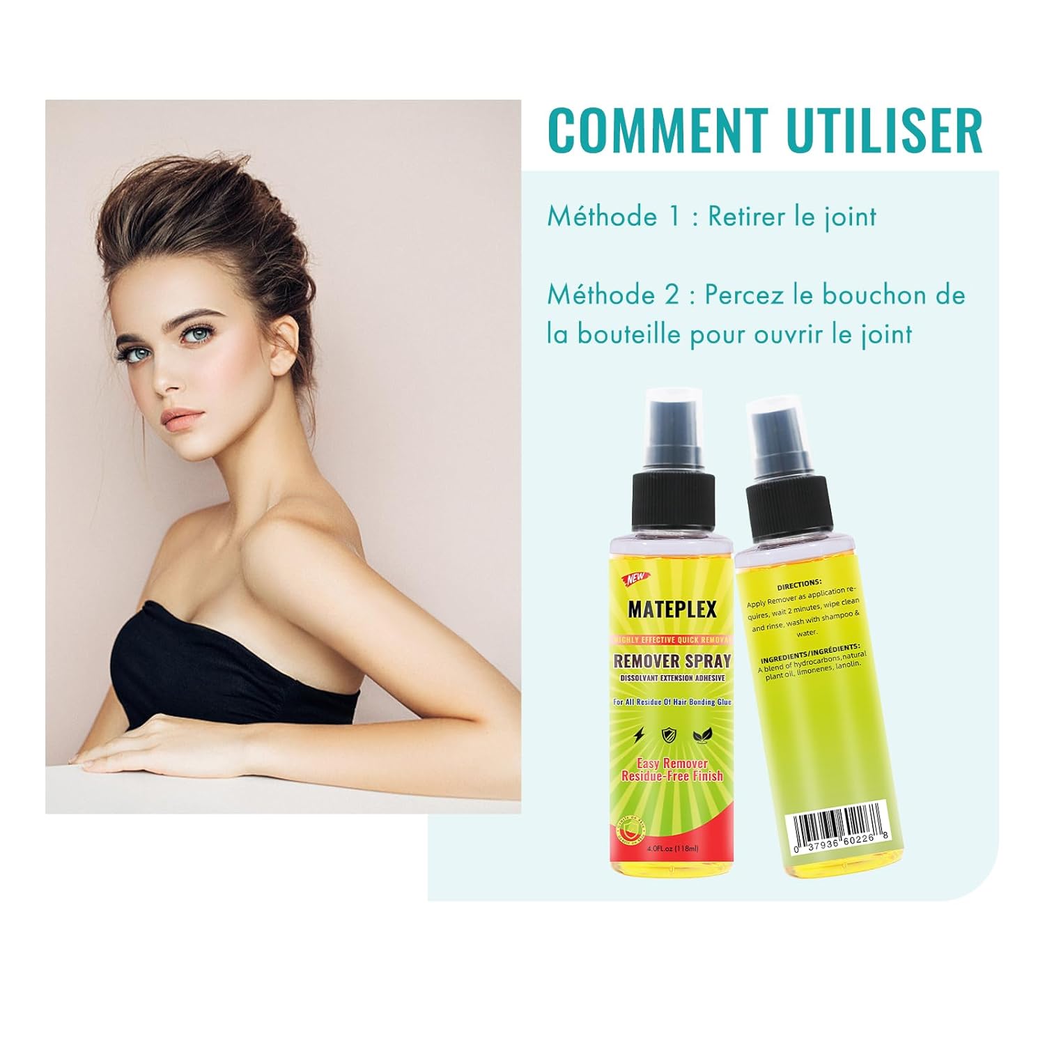 Dissolvant extensions adhésives 118ml - action rapide et facile