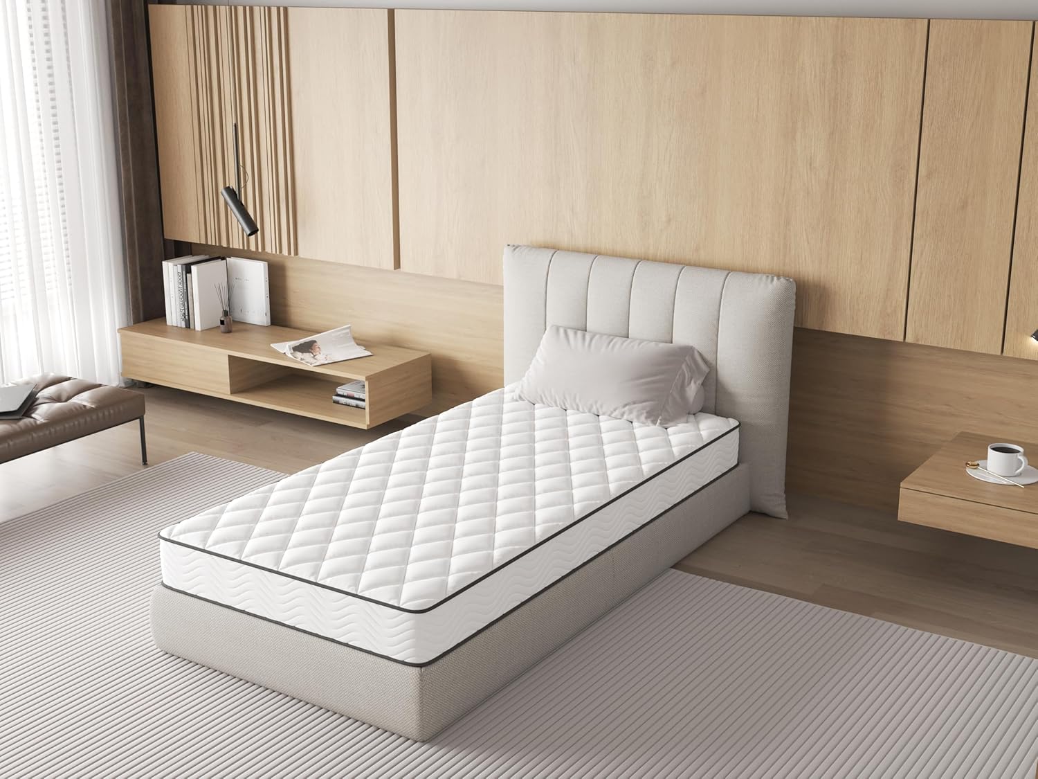 Matelas mousse - Lot de 2 - 90x190x14 cm - moelleux, respirant, confortable