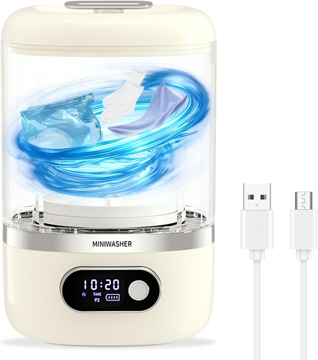 Mini machine à laver portable - 1L - compacte - lingerie, chaussettes