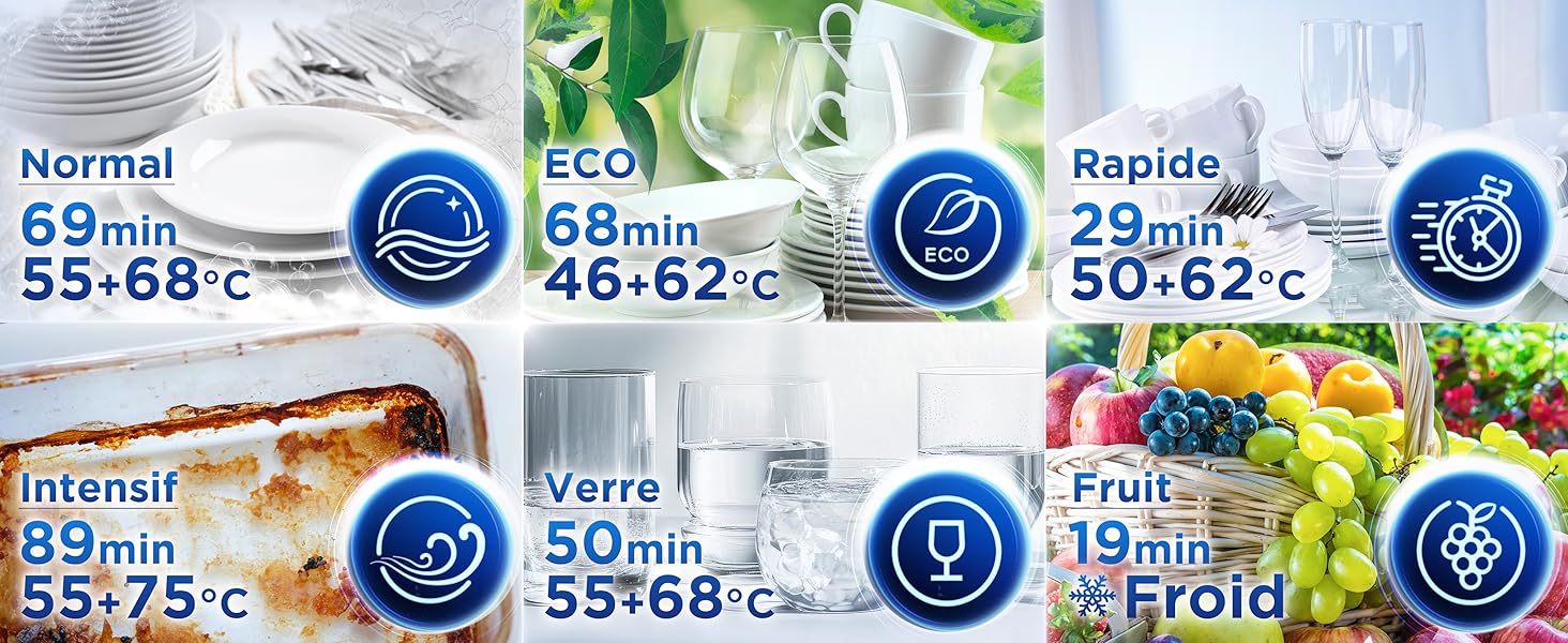 un collage de différents types de verrerie