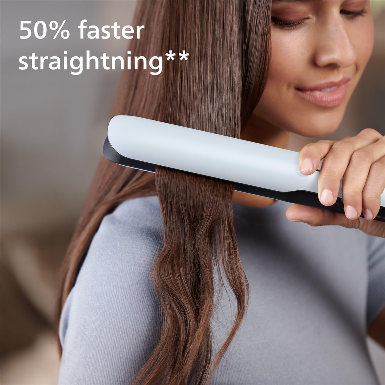 Philips - Fer à lisser série 5000 - 37x12cm - ThermoShield, céramique BHS520/00