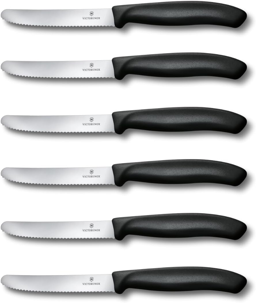 Victorinox - Swiss Classic - 11cm - couteau petit déjeuner dentelé, set 6 pièces