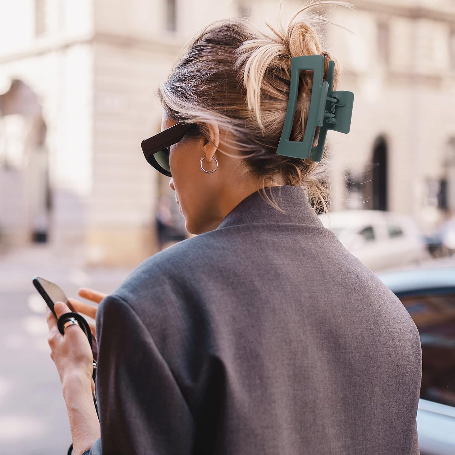 Lolalet - pince à cheveux double dents 8cm - lot 8 couleurs, épais/fins