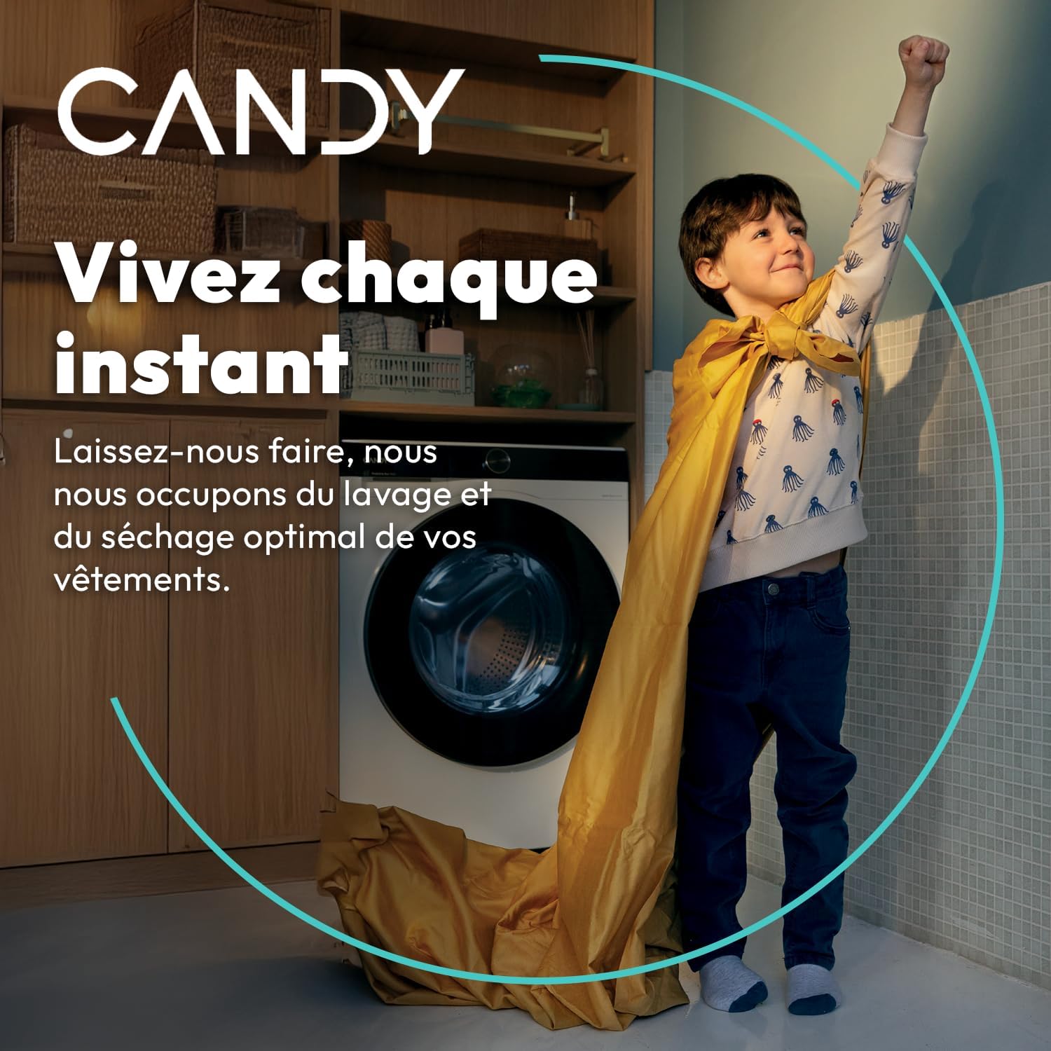 Candy - sèche-linge pompe à chaleur 8kg, NFC, départ différé, 85x59,6x58,5cm - CSE H8A1LE-S