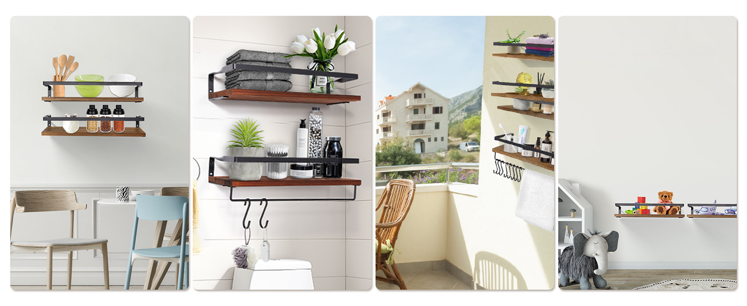 étagère murale au-dessus de l'étagère de salle de bain