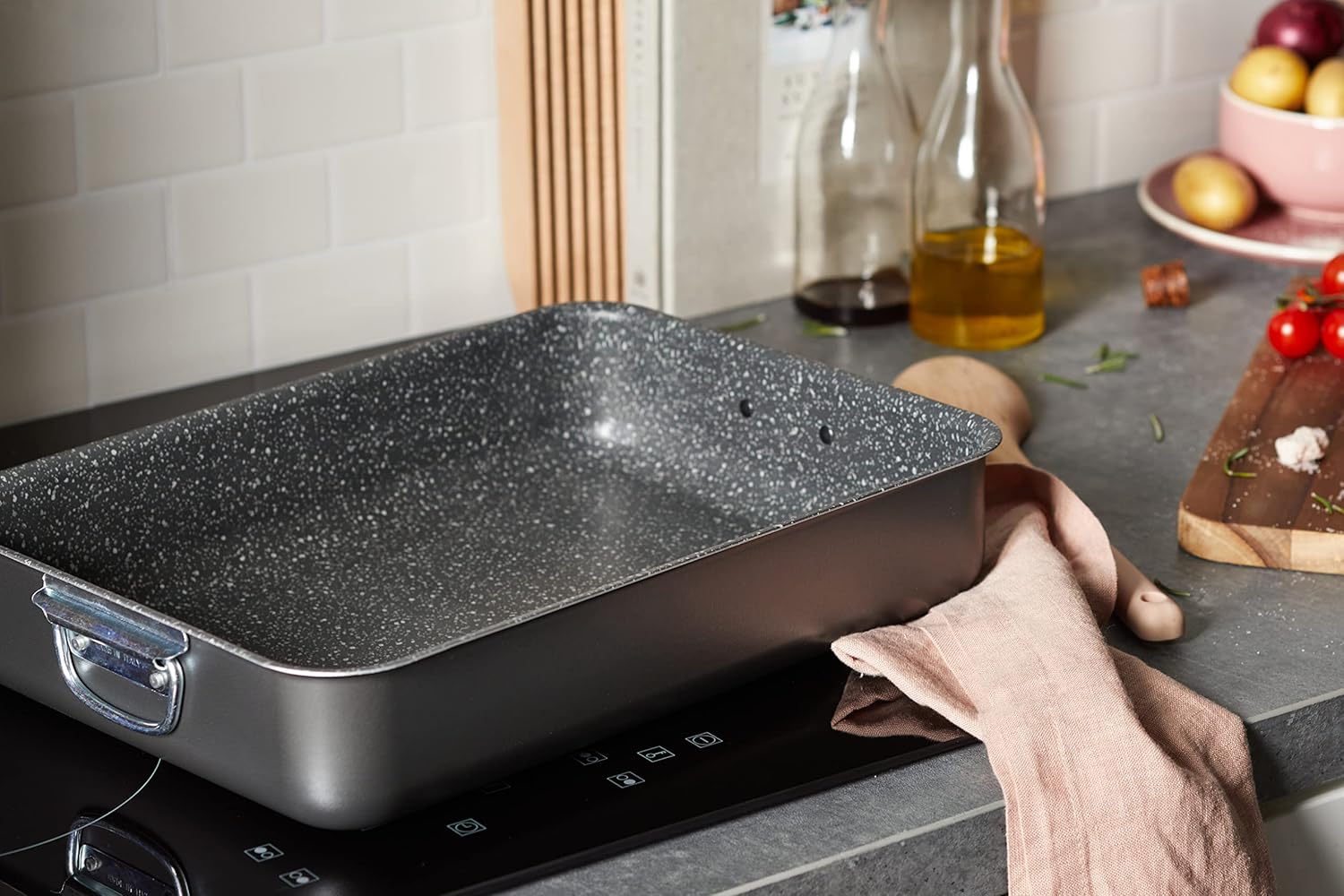 Alluflon - Tradition Italie - 35 x 25 cm - plat à lasagnes alu noir