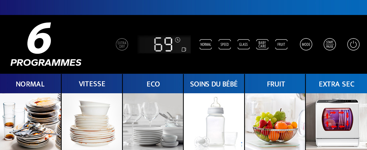 AIRMSEN Mini Lave-Vaisselle de Comptoir