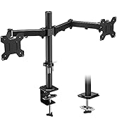BONTEC Support Ecran PC Double Support Moniteur 2 Moniteurs de 13-27 Pouces, Bras Ecran PC Réglab...