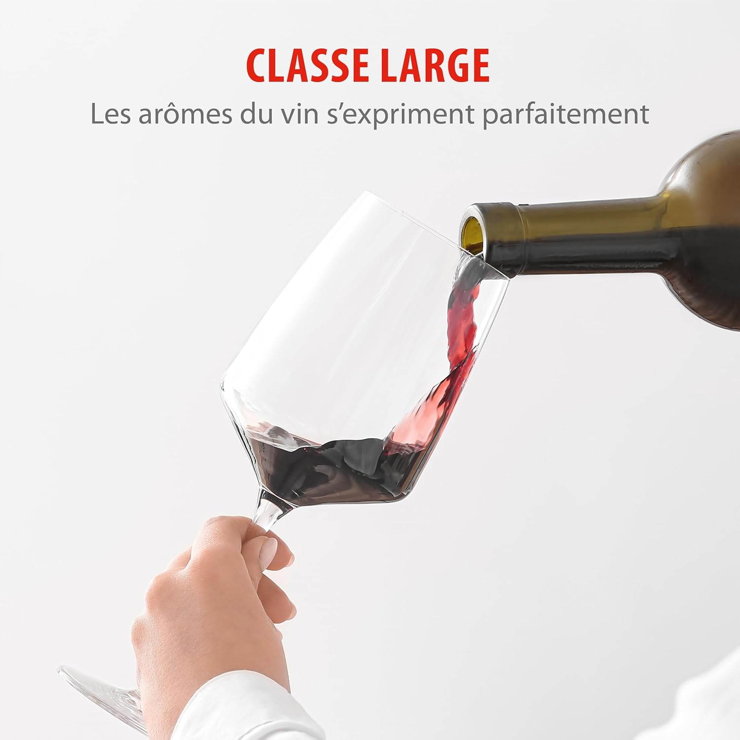 Alpina - verres à vin rouge - 53cl - lot de 6, lave-vaisselle, cadeau