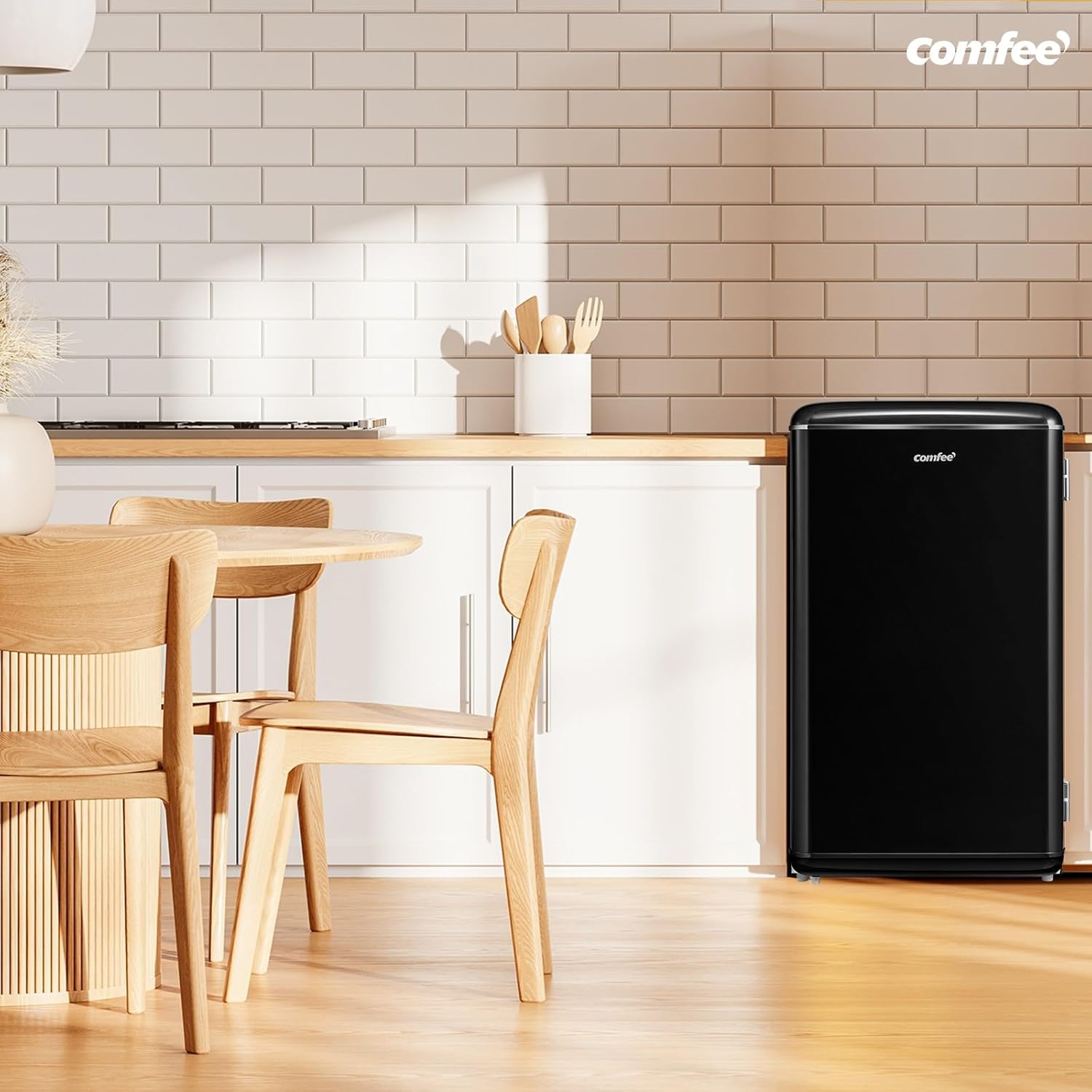 Comfee' - réfrigérateur rétro 93L - sous-plan, LED, thermostat - RCD93BL2EURT(E)