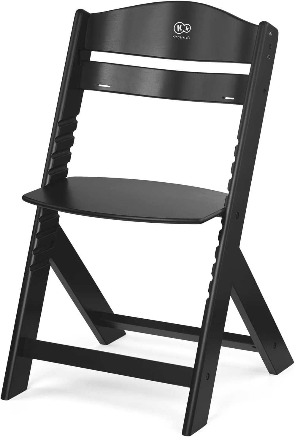 Kinderkraft - ENOCK, chaise haute évolutive bois, réglable, coussin, noir