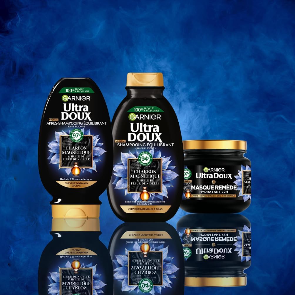 Garnier - Ultra Doux Hydratant Équilibrant 250ml - charbon et nigelle