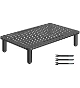 BONTEC Support Ecran Ordinateur, Rehausseur de Moniteur avec Plate-Forme en Maille pour Ordinateu...