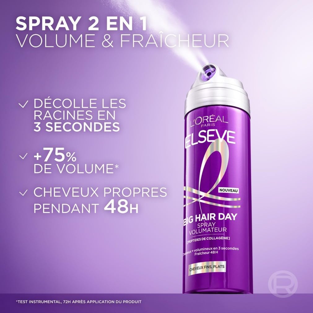 L'Oréal Paris - Elseve Collagen Lifter - spray 2 en 1 - volume & fraîcheur cheveux fins