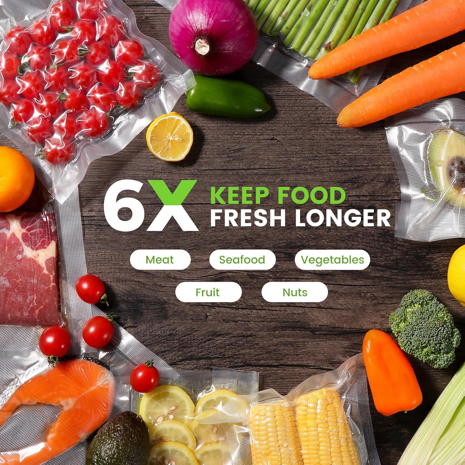 Diboniur - Sac Sous Vide alimentaire - 3 rouleaux 28/25/20x300cm - réutilisable, compatible toutes machines