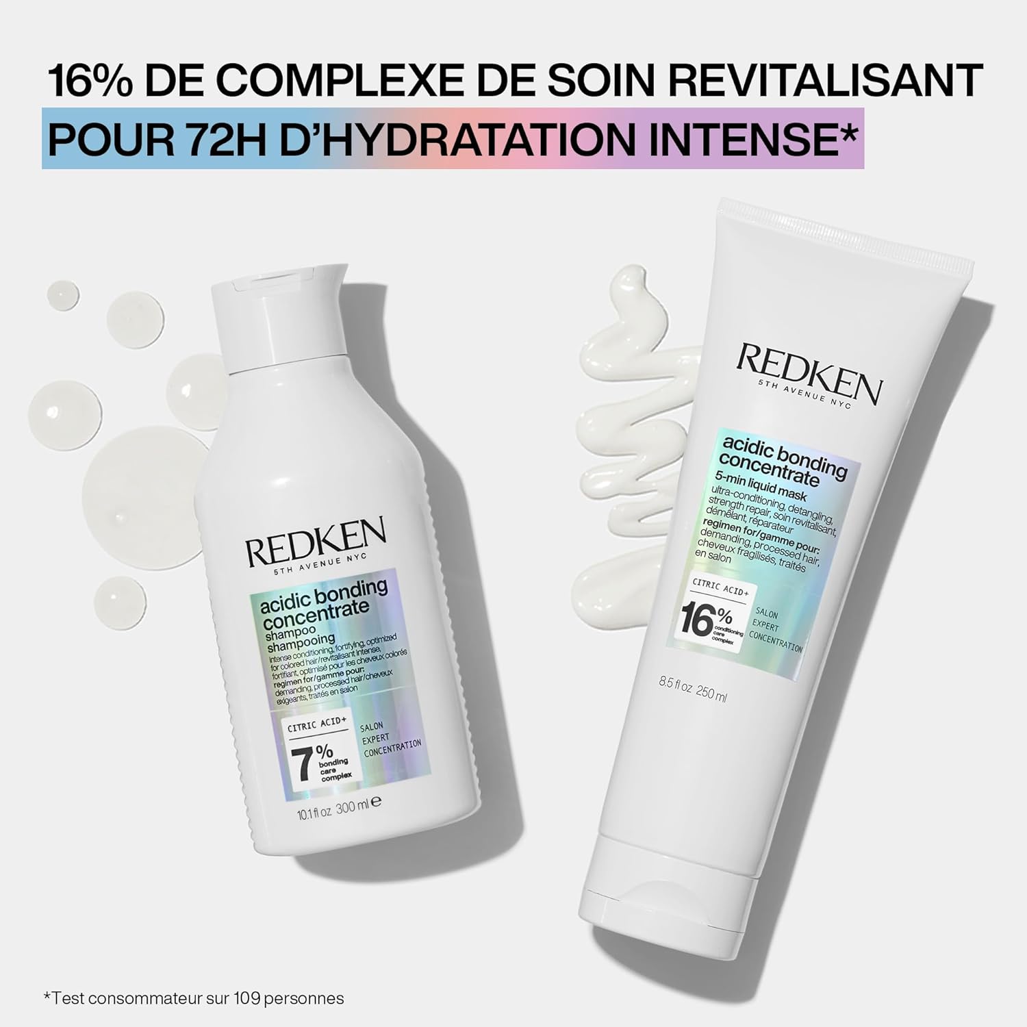 Redken - Acidic Bonding Concentrate - 250ml - masque réparateur cheveux abîmés à l'acide citrique