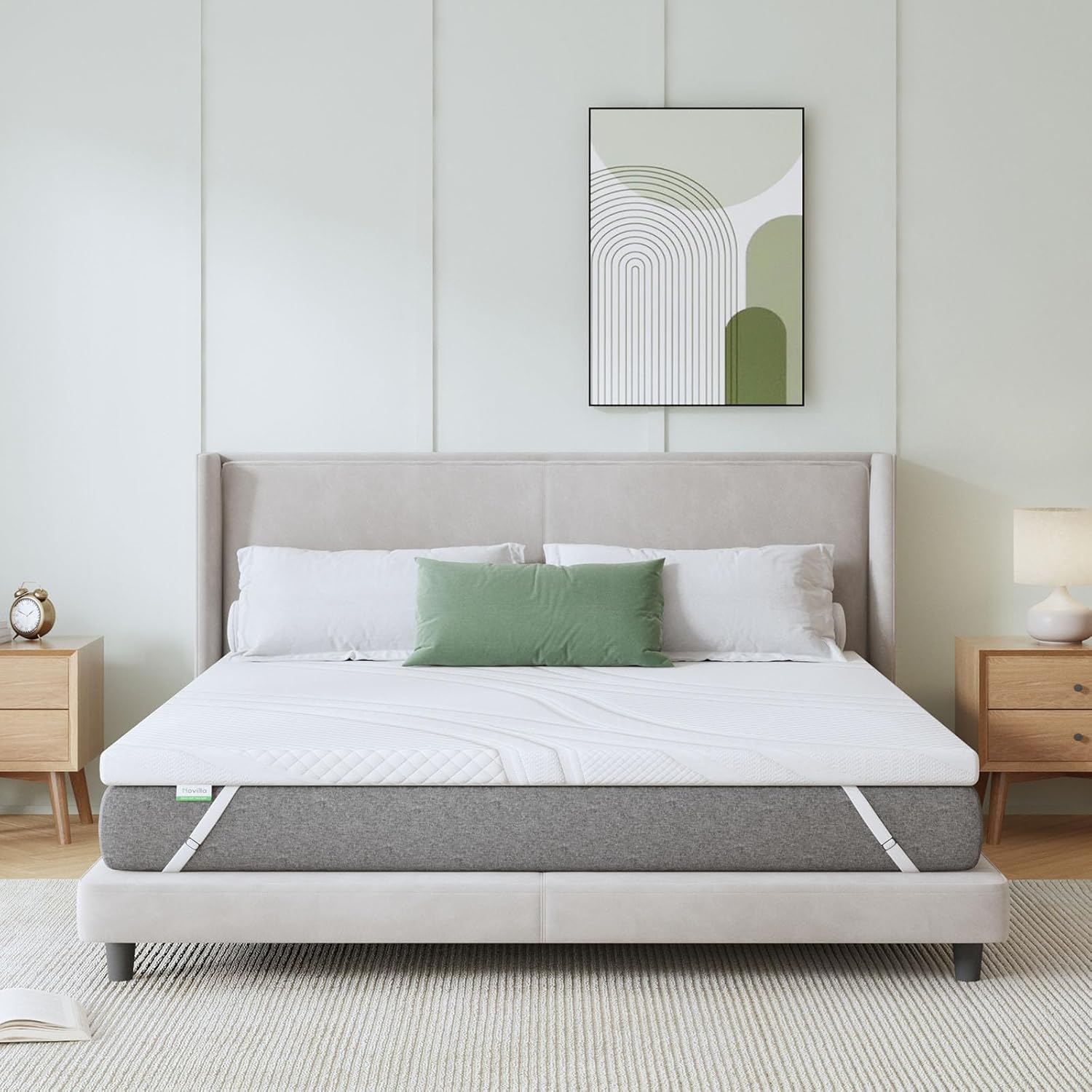 Novilla - Surmatelas Gel Mémoire - 120x200 cm - 5 cm, doux, antidérapant, lavable