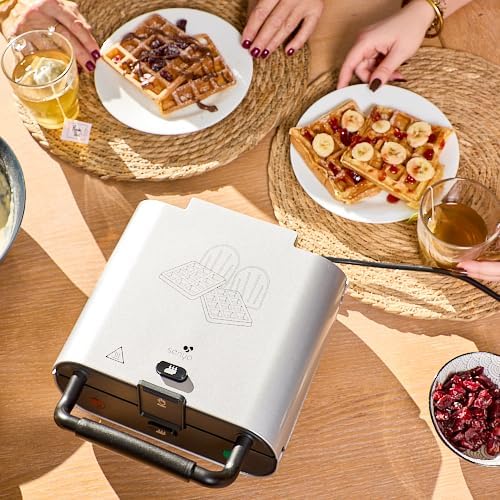 SENYA - Gaufrier 3 en 1 - compact - plaques antiadhésives, rangement facile