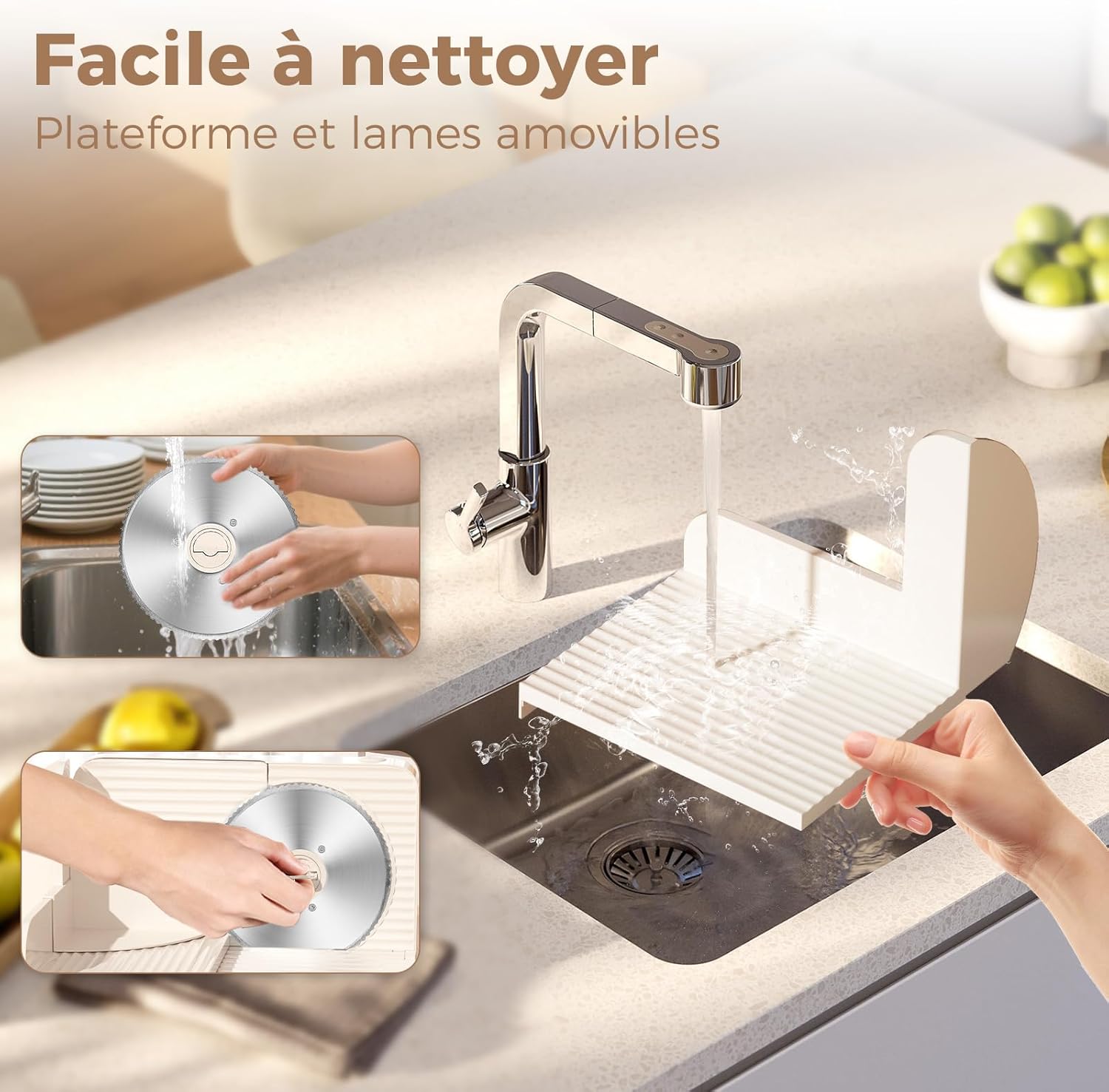 YASHE - trancheuse électrique pliable, 17cm, 180W, épaisseur réglable