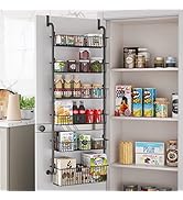 COVAODQ Porte Manteau pour Porte,Organisateur de Porte,Métal Etagère de Porte,6 Panier à Suspendr...