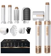 UKLISS Seche Cheveux Professionnel 7 en 1, Brosse Soufflante Air Styler Set avec Auto-Wrap Boucle...