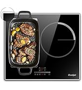 Cooksir Plaque Induction 3 Feux avec Cadre, Table de Cuisson Induction 60cm Encastrable, 6800W, C...