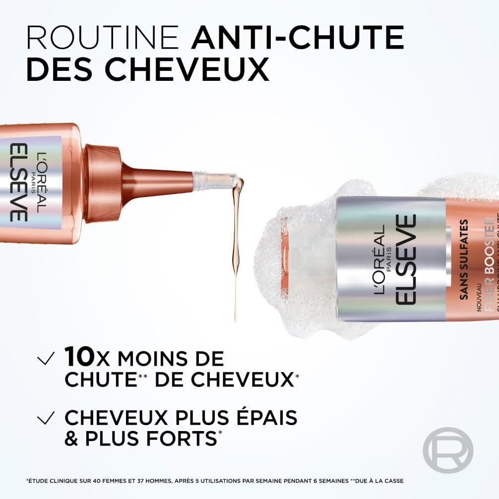 L'Oréal Paris - Elseve Fiber Booster - shampooing + sérum - anti-chute, stimule la pousse, sans sulfates