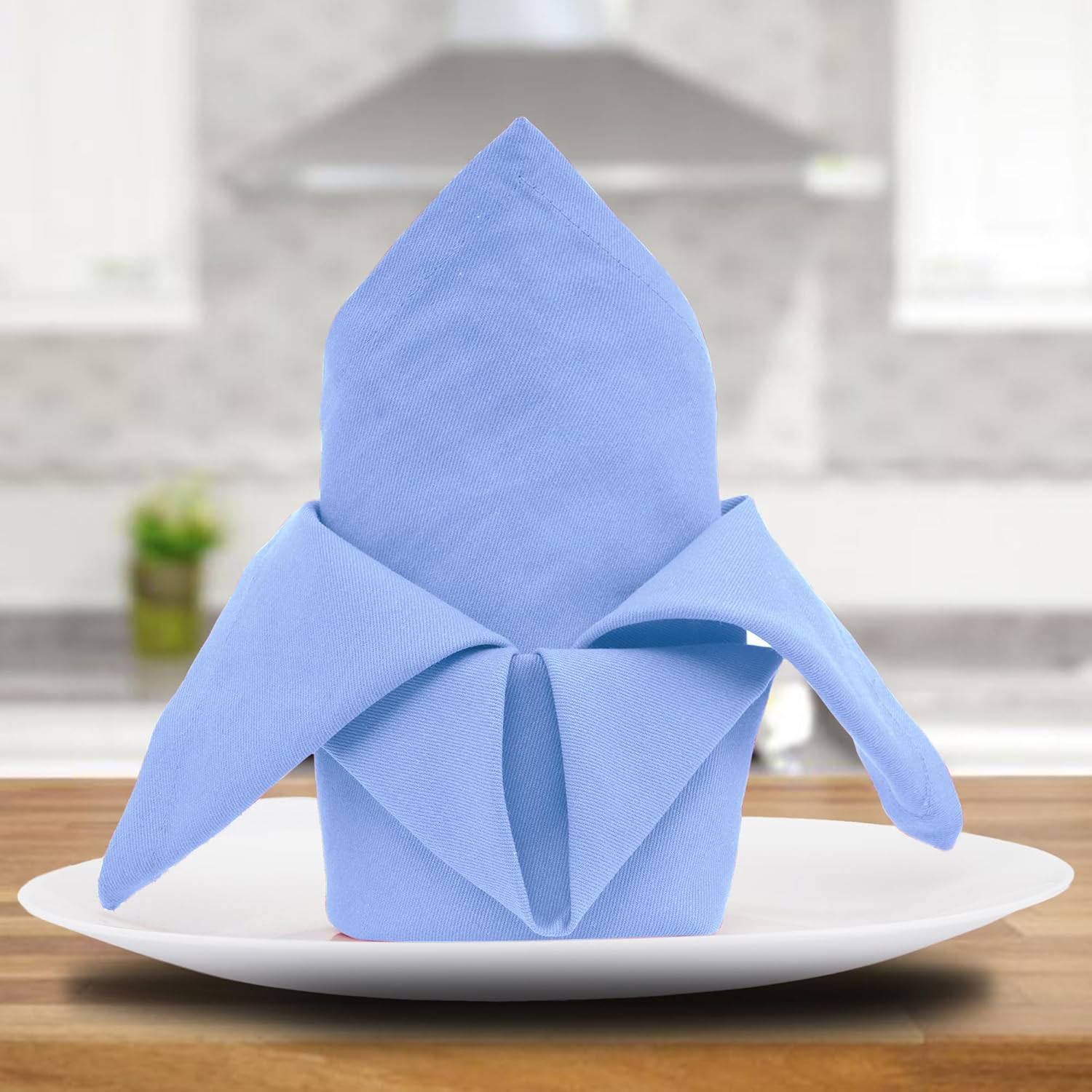 Sweet Needle - Lot de 12 serviettes 45x45 cm coton épais, coins arrondis