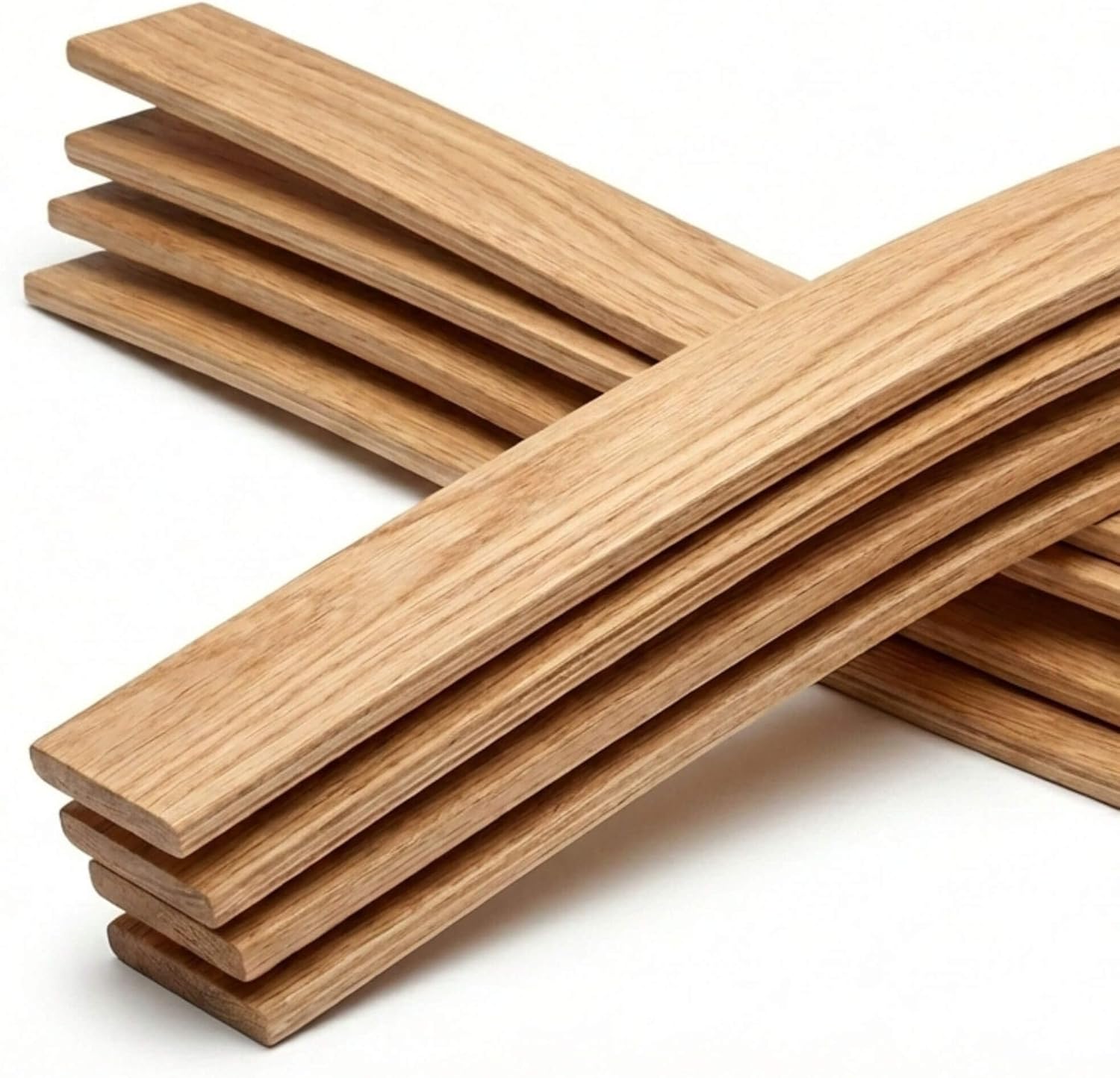 EBAC - Lattes de lit, lot de 10, 680x48x8 mm, hêtre 7 plis durables