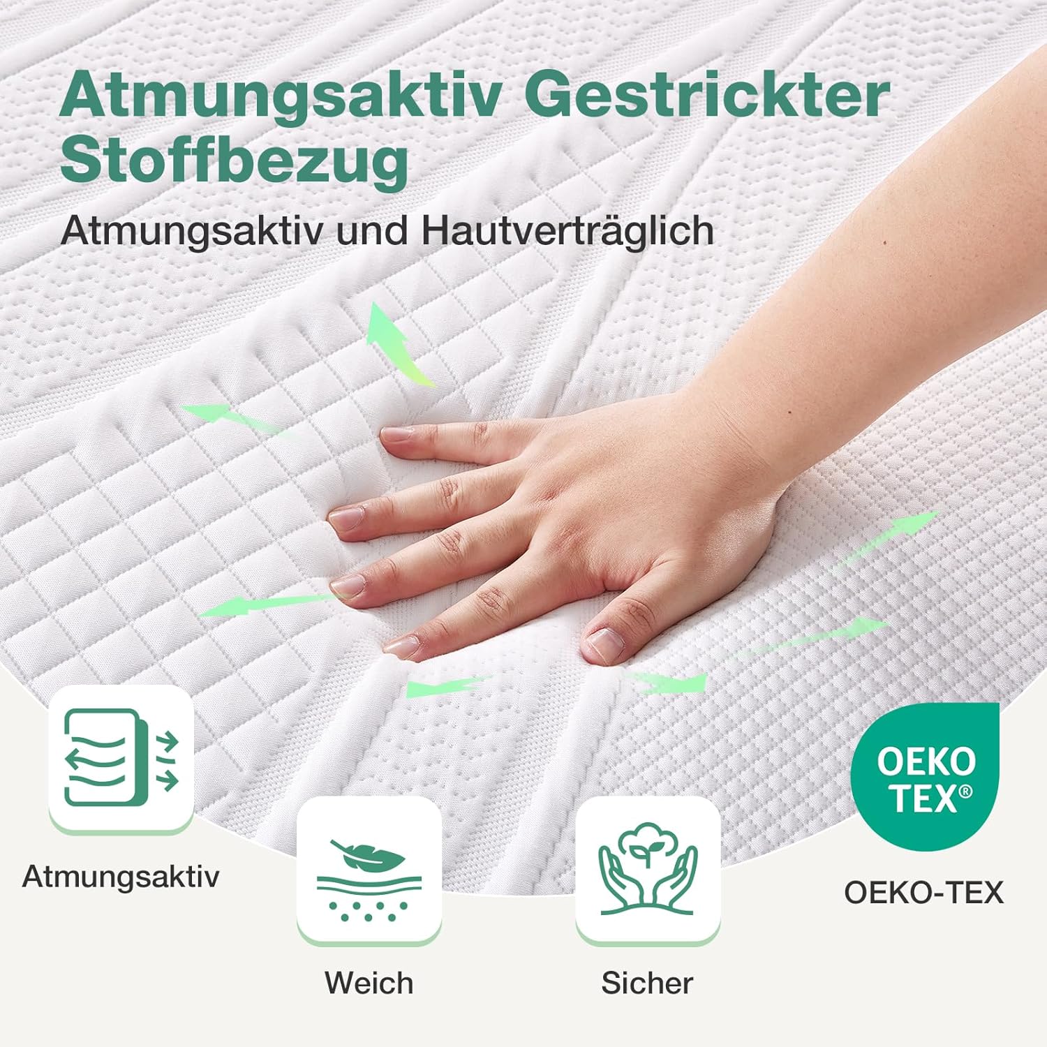 Novilla - surmatelas gel mémoire - 160x200 cm - 5 cm, doux, antidérapant, lavable