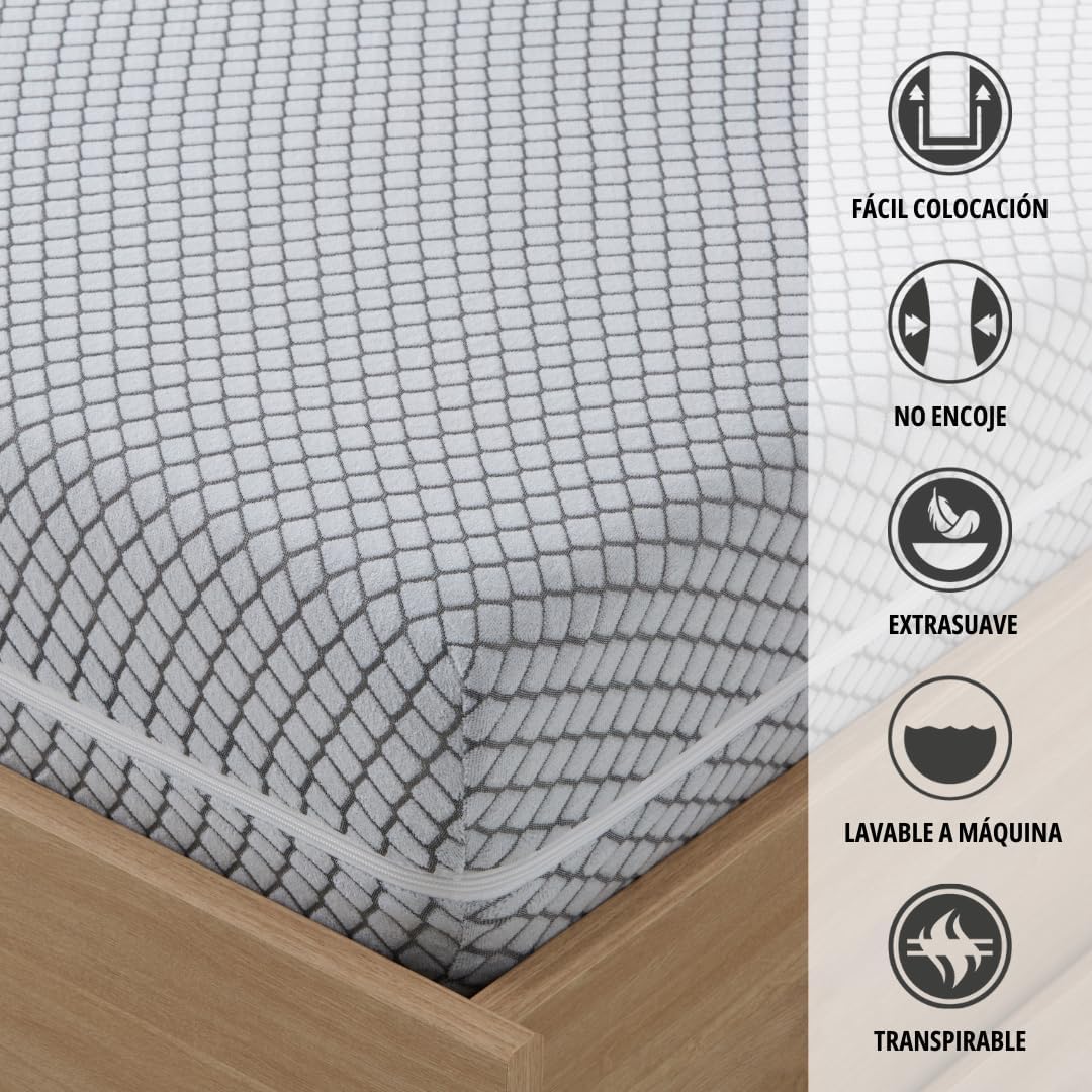 Degrees Home - Teide - Housse matelas 140 cm - anti-acariens, douce, élastique, lavable