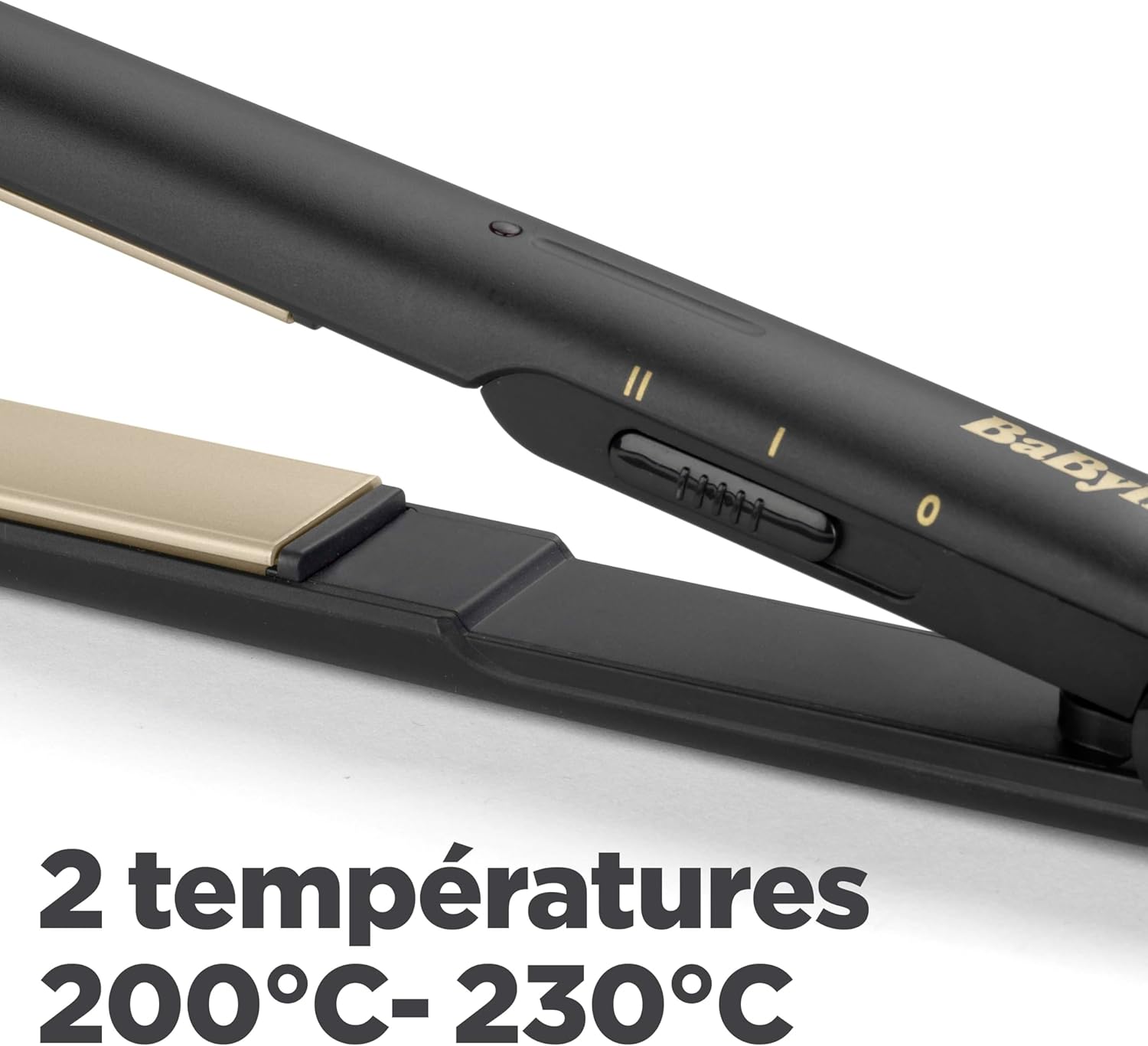 BaByliss - Lisseur Ceramic Straight - multi-voltage, 2 temp., tapis inclus, soyeux, noir - ST089E
